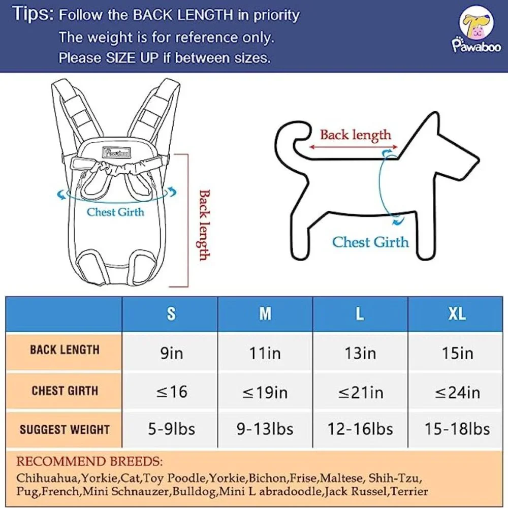 USED ONCE - Small Pet BackPack / Front Carrier